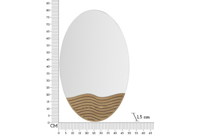 Lignes de miroir mural 50x1,5x80 cm – Design linéaire et élégance minimaliste