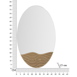 Lignes de miroir mural 50x1,5x80 cm – Design linéaire et élégance minimaliste