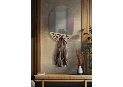 Miroir mural C/App-Abiti Carv 60x5,3x90 cm – Miroir pratique et raffiné au charme sculptural