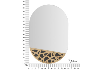 Miroir mural C/App-Abiti Carv 60x5,3x90 cm – Miroir pratique et raffiné au charme sculptural