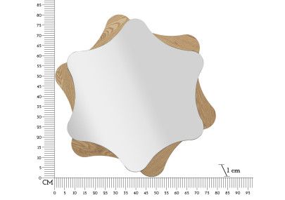 Miroir mural Étoile Ø80x1 cm – Brillance céleste et touche glamour