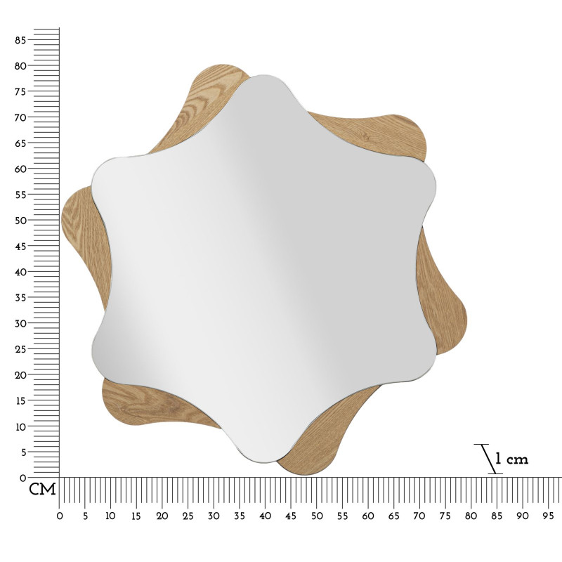 Miroir mural Étoile Ø80x1 cm – Brillance céleste et touche glamour