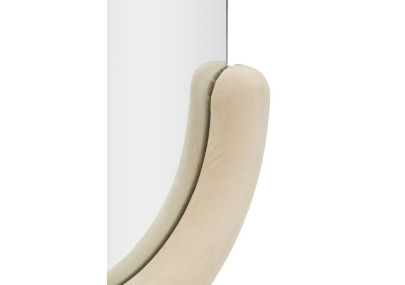 Miroir mural Chantal velours crème 60x7x160 cm – Chic intemporel et douceur raffinée