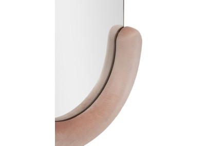 Miroir mural Chantal rose velours 60x7x160 cm – Romantisme et glamour poudré