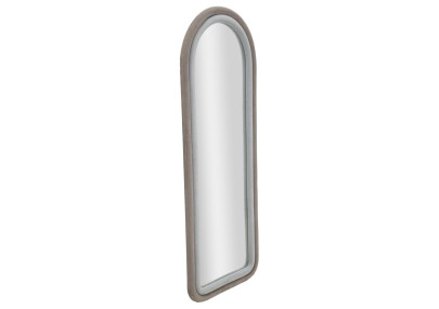 Miroir mural Cloe gris velours 60x4x160 cm – Élégance neutre et raffinement sobre