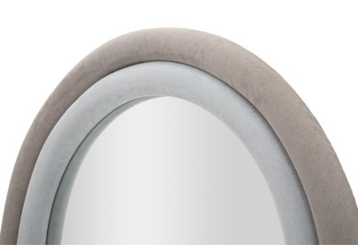 Miroir mural Cloe gris velours 60x4x160 cm – Élégance neutre et raffinement sobre