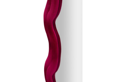 Miroir mural Emily velours fuchsia 60x6x160 cm (miroir 42x144 cm) – Touche moderne et féminité affirmée