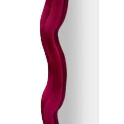 Miroir mural Emily velours fuchsia 60x6x160 cm (miroir 42x144 cm) – Touche moderne et féminité affirmée