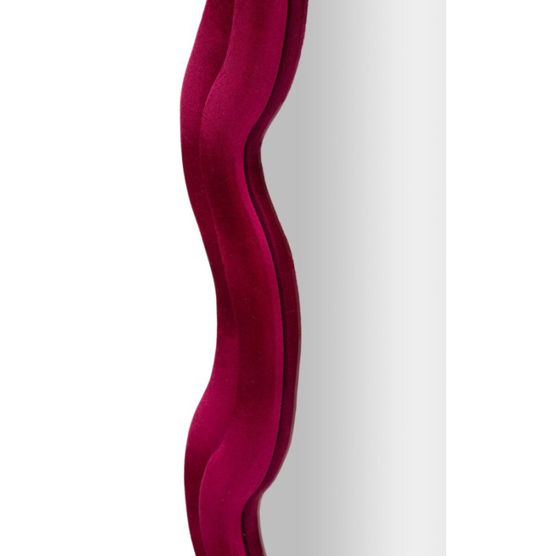 Miroir mural Emily velours fuchsia 60x6x160 cm (miroir 42x144 cm) – Touche moderne et féminité affirmée