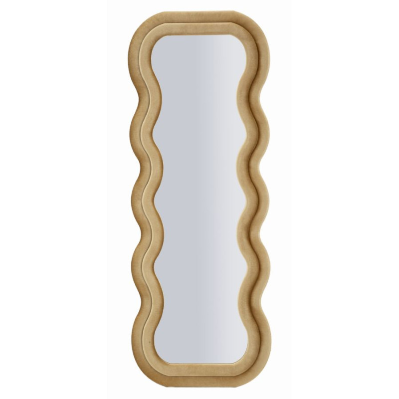 Miroir mural Emily velours doré 60x6x160 cm (miroir 42x144 cm) – Prestige doré et brillance raffinée