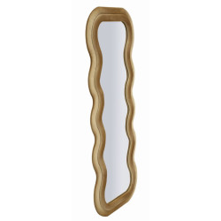 Miroir mural Emily velours doré 60x6x160 cm (miroir 42x144 cm) – Prestige doré et brillance raffinée