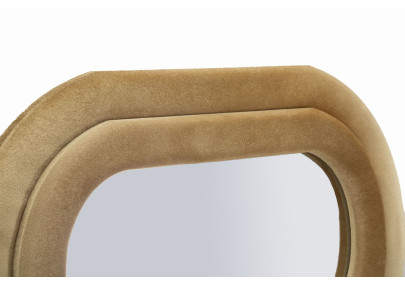 Miroir mural Emily velours doré 60x6x160 cm (miroir 42x144 cm) – Prestige doré et brillance raffinée