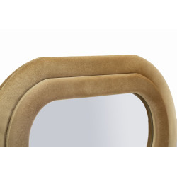 Miroir mural Emily velours doré 60x6x160 cm (miroir 42x144 cm) – Prestige doré et brillance raffinée