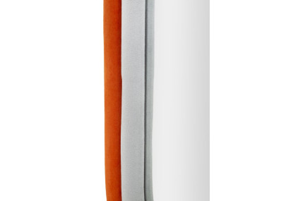 Miroir mural Antony orange/velours mixte 60x4x90 cm – Alliance audacieuse et esprit contemporain