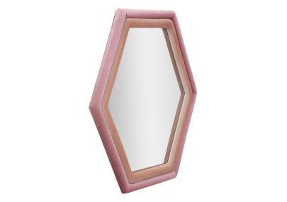Miroir mural Tony mix velours rose 75x4x80 cm – Couleurs vibrantes et douceur sophistiquée