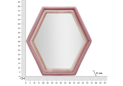 Miroir mural Tony mix velours rose 75x4x80 cm – Couleurs vibrantes et douceur sophistiquée