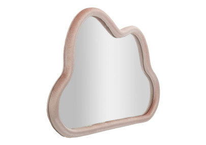 Miroir mural Rose Nuage velours 90x4x60 cm – Romantisme pastel et touche de modernité