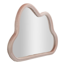 Miroir mural Rose Nuage velours 90x4x60 cm – Romantisme pastel et touche de modernité