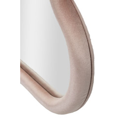 Miroir mural Rose Nuage velours 90x4x60 cm – Romantisme pastel et touche de modernité