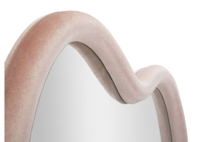 Miroir mural Rose Nuage velours 90x4x60 cm – Romantisme pastel et touche de modernité