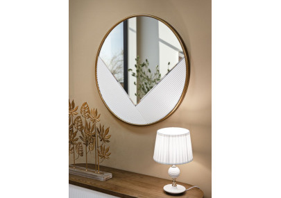 Miroir mural Tolosa Ø80x4 cm – Ligne ronde et charme classique revisité