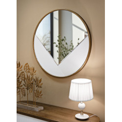 Miroir mural Tolosa Ø80x4 cm – Ligne ronde et charme classique revisité