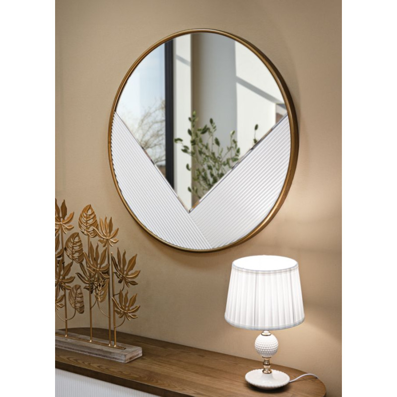 Miroir mural Tolosa Ø80x4 cm – Ligne ronde et charme classique revisité