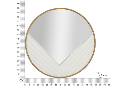 Miroir mural Tolosa Ø80x4 cm – Ligne ronde et charme classique revisité