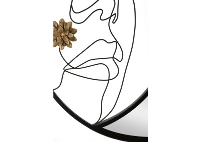 Miroir mural Melly Ø80x3,8 cm – Minimalisme chic et reflets lumineux