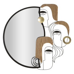 Miroir mural Assy 83x5x80 cm – Volume élégant et présence artistique