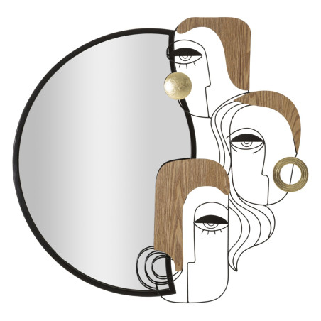 Miroir mural Assy 83x5x80 cm – Volume élégant et présence artistique