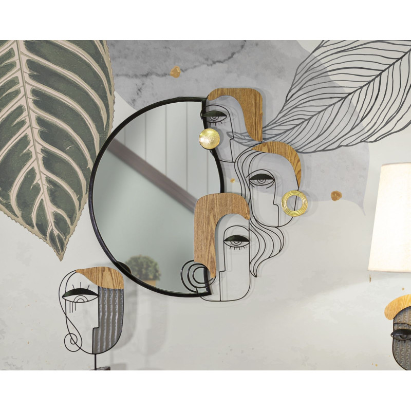 Miroir mural Assy 83x5x80 cm – Volume élégant et présence artistique