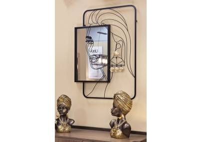 Miroir mural Eleonor 64,8x3,8x85 cm – Élégance baroque et allure majestueuse