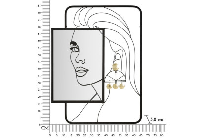 Miroir mural Eleonor 64,8x3,8x85 cm – Élégance baroque et allure majestueuse