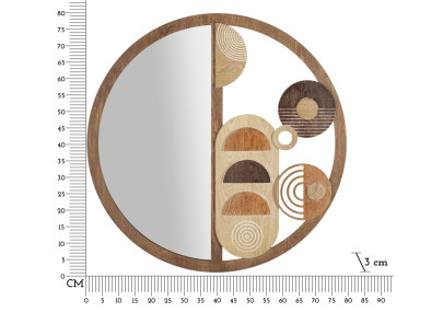 Bloc miroir mural Ø80x3 cm – Design épuré et brillance subtile