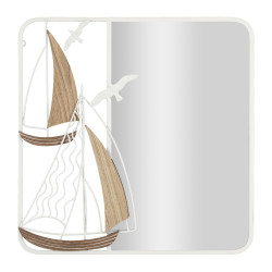 Miroir mural Adriatic 60x4,4x60 cm – Inspiration marine et équilibre visuel