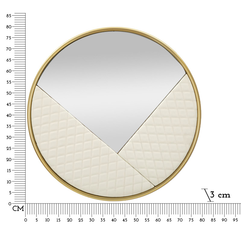 Miroir mural Sharon Ø80x3 cm – Courbes pures et éclat design