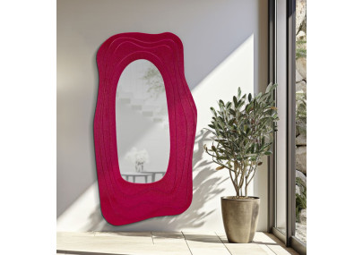 Miroir mural Dafne fuchsia 90x4x165 cm – Couleur vibrante et sophistication glamour