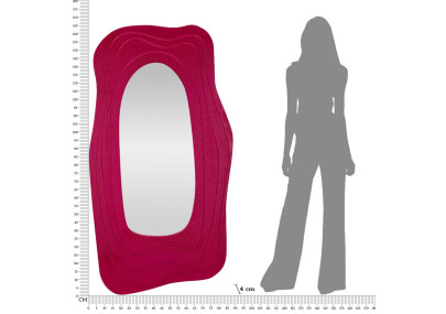 Miroir mural Dafne fuchsia 90x4x165 cm – Couleur vibrante et sophistication glamour