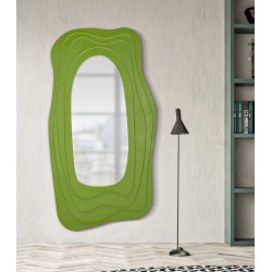 Miroir mural Dafne green 90x4x165 cm – Esprit naturel et modernité chic