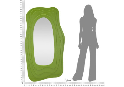 Miroir mural Dafne green 90x4x165 cm – Esprit naturel et modernité chic
