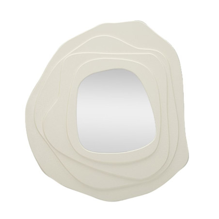 Miroir mural Dalia blanc 90x4x97 cm – Lignes douces et éclat intemporel