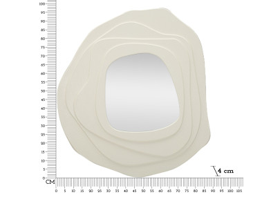 Miroir mural Dalia blanc 90x4x97 cm – Lignes douces et éclat intemporel