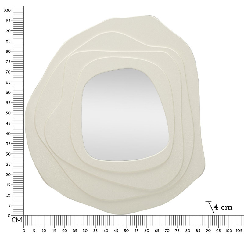 Miroir mural Dalia blanc 90x4x97 cm – Lignes douces et éclat intemporel