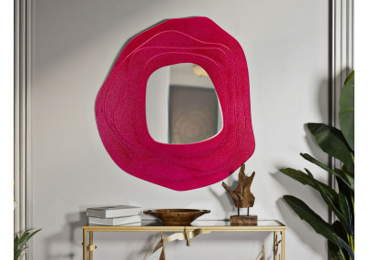 Miroir mural Dalia fuchsia 90x4x97 cm – Touche féminine et design affirmé