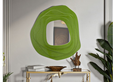 Miroir mural Dalia vert 90x4x97 cm – Harmonie végétale et modernité élégante