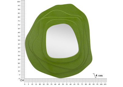 Miroir mural Dalia vert 90x4x97 cm – Harmonie végétale et modernité élégante