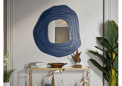 Miroir mural Dalia bleu 90x4x97 cm – Sophistication colorée et charme contemporain