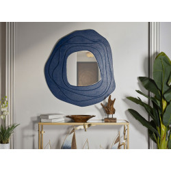 Miroir mural Dalia bleu 90x4x97 cm – Sophistication colorée et charme contemporain