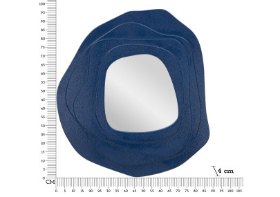 Miroir mural Dalia bleu 90x4x97 cm – Sophistication colorée et charme contemporain